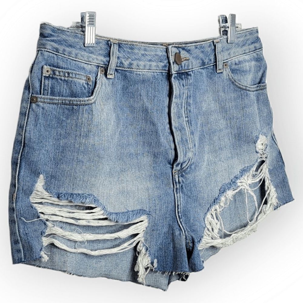 ASOS Distressed Jean Shorts size 12 - Picture 2 of 6